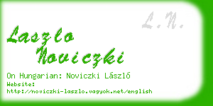 laszlo noviczki business card