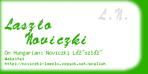 laszlo noviczki business card